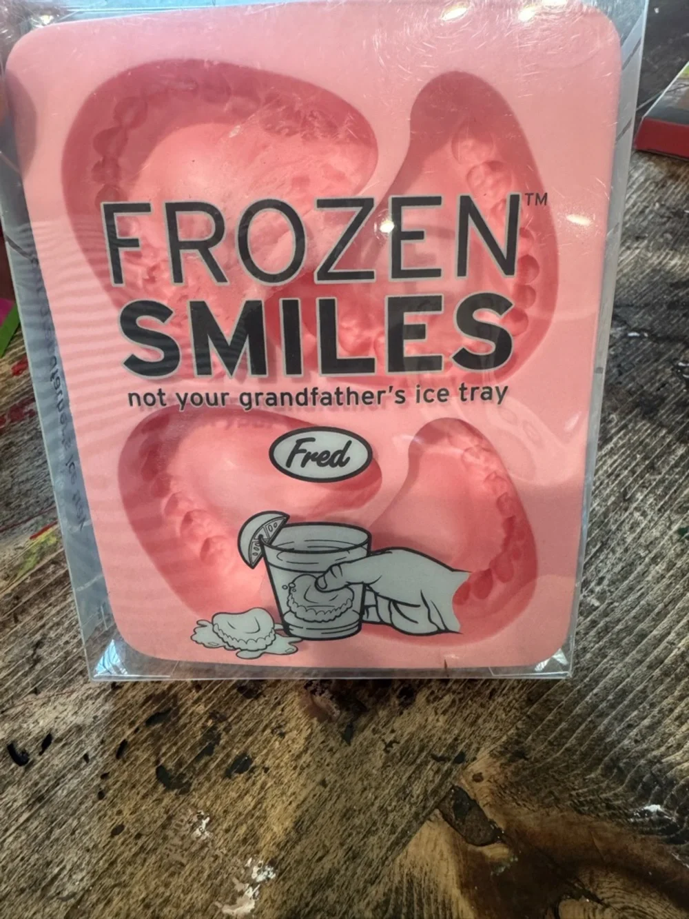 Fred Denture Ice Cube Mold - pink! So funny, great for parties, dental office!